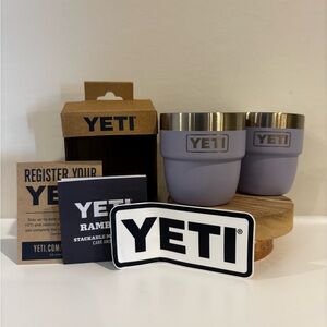 NIB YETI Rambler 4 oz Stackable Cups in Cosmic Lilac color